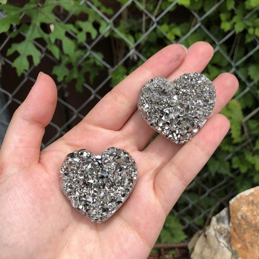 Silver Plated Amethyst Heart Cluster-Nature's Treasures