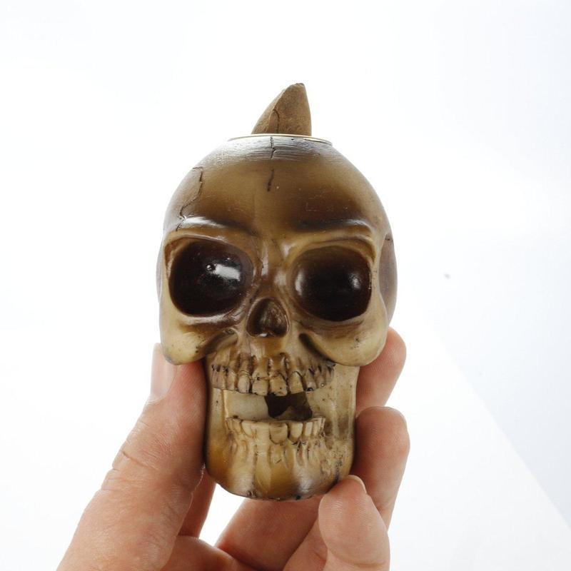Skull Backflow Incense Burner LED-Nature's Treasures