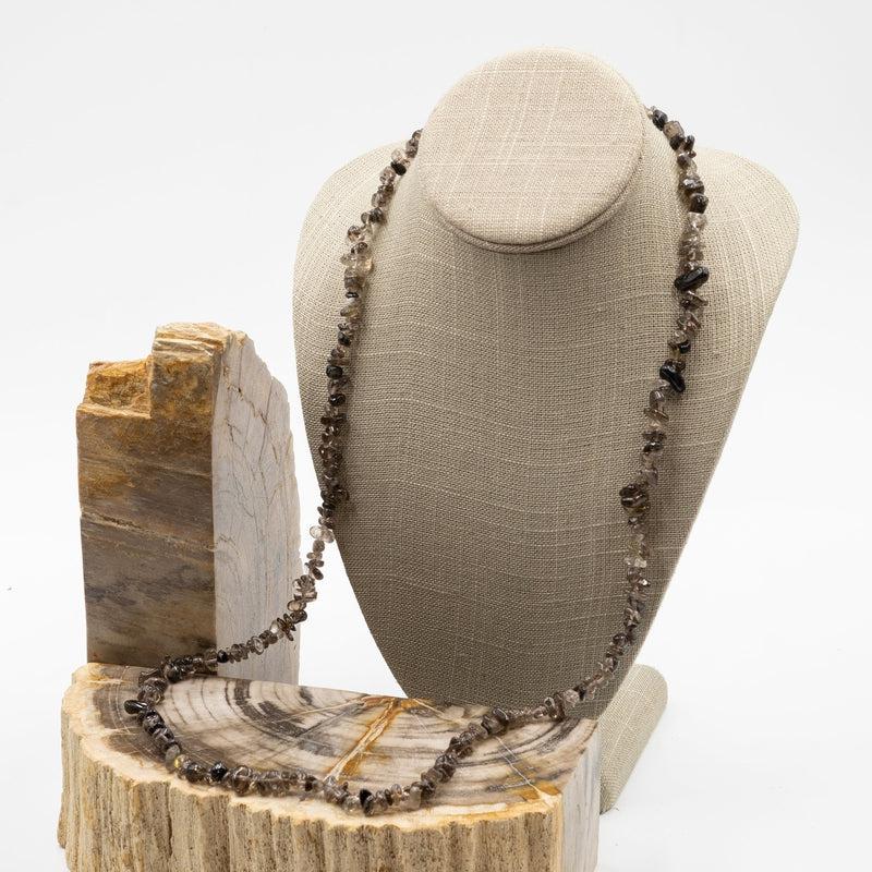 Smoky Quartz Chip Necklace-Nature's Treasures