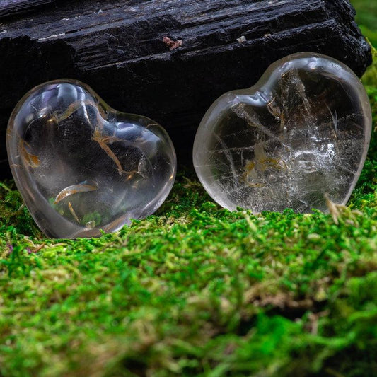 Smoky Quartz Pocket Pocket Heart 40 MM || Grounding, Protection || Madagascar-Nature's Treasures