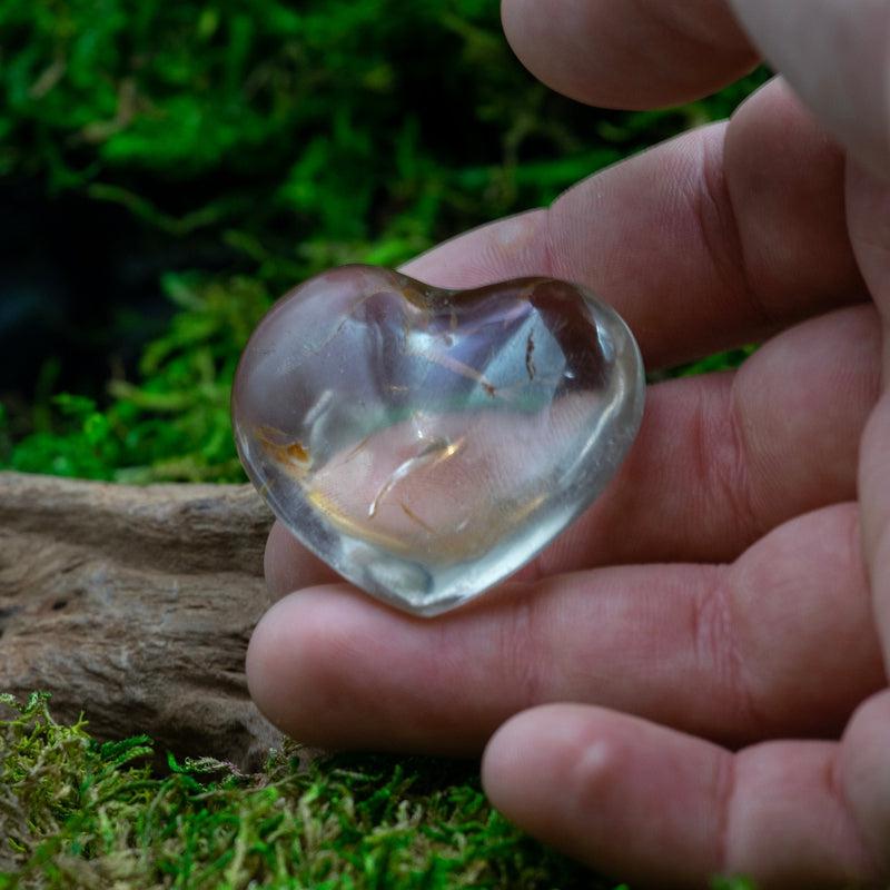 Smoky Quartz Pocket Pocket Heart 40 MM || Grounding, Protection || Madagascar-Nature's Treasures