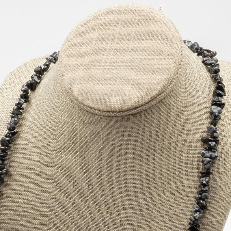 Snowflake Obsidian Chip Necklace-Nature's Treasures