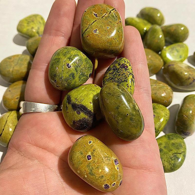 Stitchtite in Serpentine Tumbled Stone-Nature's Treasures