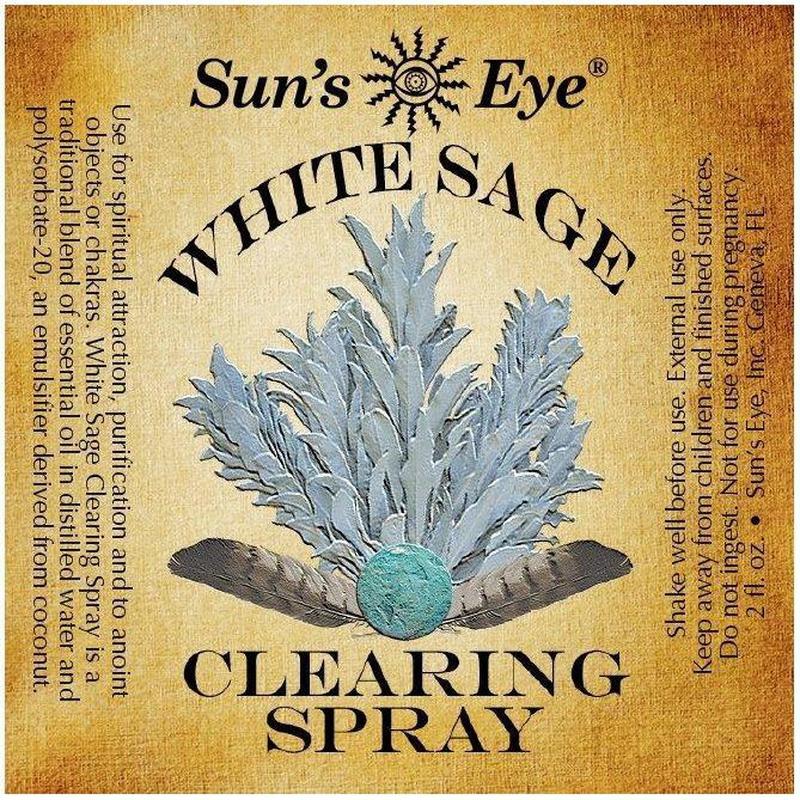 Sun's Eye "White Sage Clearing Spray" (Small Bottle)-Nature's Treasures