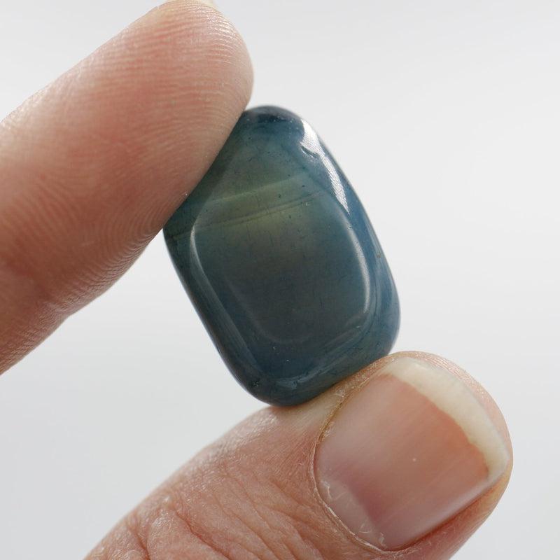 Teal Dyed Agate "B" Grade Tumbled Stone-Nature's Treasures