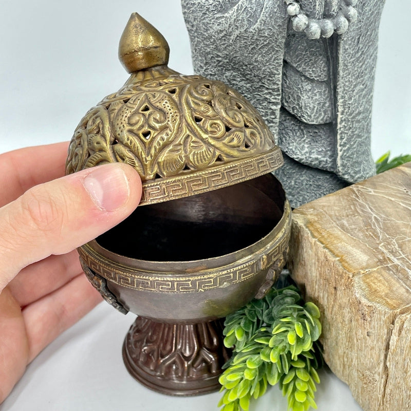 Tibetan Censer Antique Incense Burner-Nature's Treasures