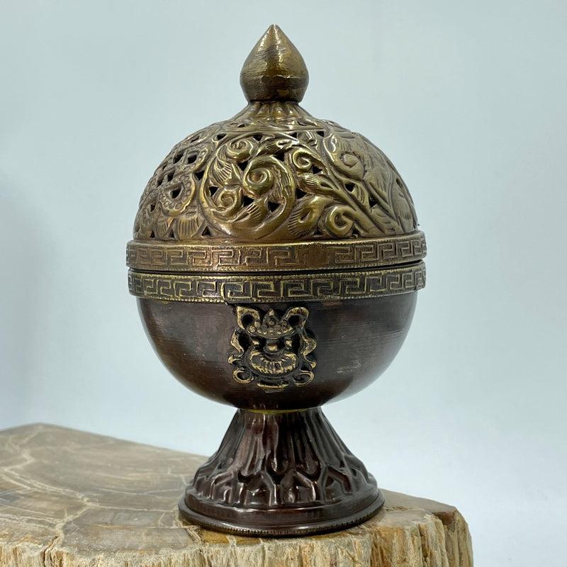 Tibetan Censer Antique Incense Burner-Nature's Treasures