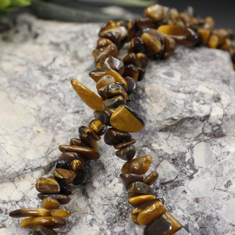 Tiger's Eye Chip Necklace-Nature's Treasures