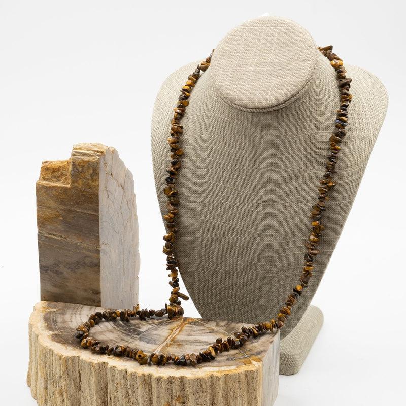 Tiger's Eye Chip Necklace-Nature's Treasures