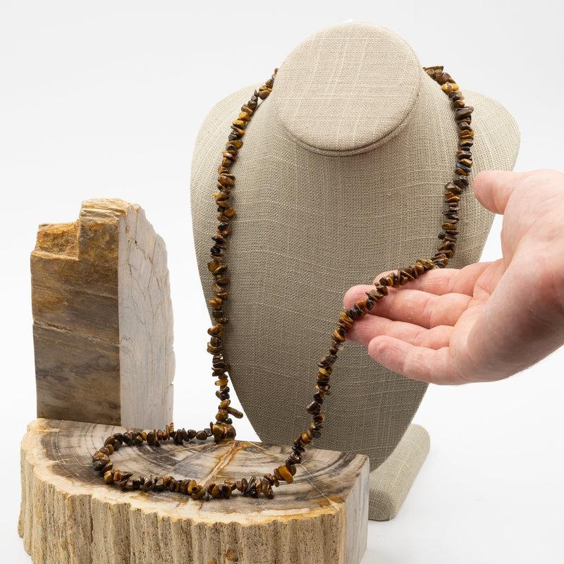 Tiger's Eye Chip Necklace-Nature's Treasures