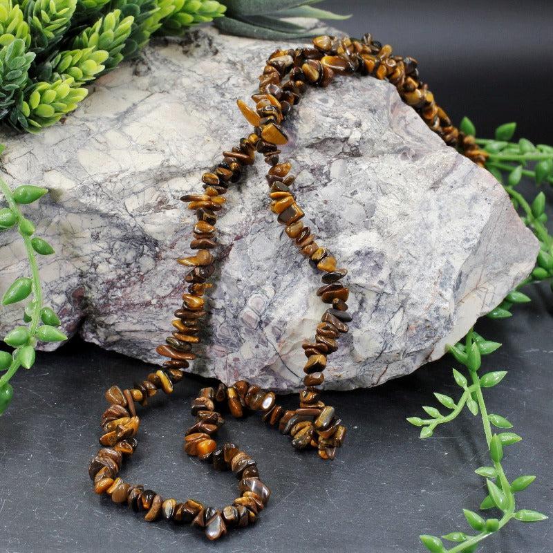 Tiger's Eye Chip Necklace