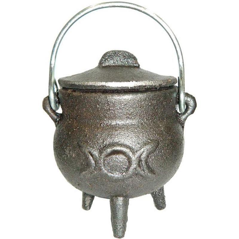 Triple Moon Iron Cauldron Incense Burner-Nature's Treasures