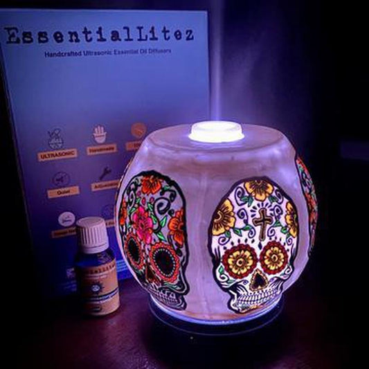 Ultrasonic Sugar Skull Essential Oil Diffuser-Nature's Treasures