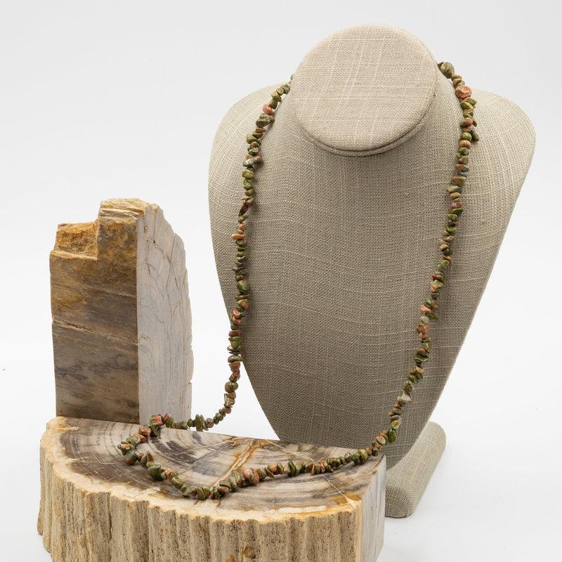 Unakite Chip Necklace-Nature's Treasures