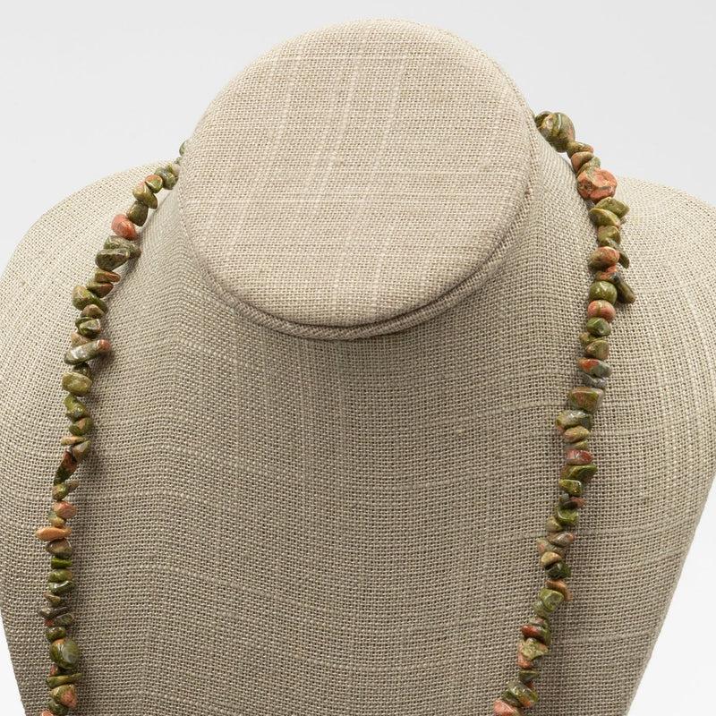 Unakite Chip Necklace-Nature's Treasures