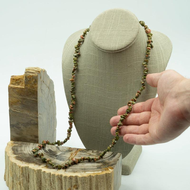 Unakite Chip Necklace-Nature's Treasures