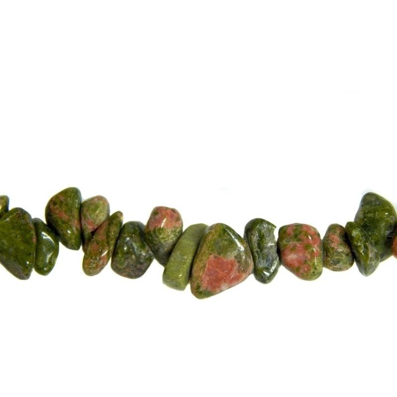 Unakite Chip Necklace-Nature's Treasures
