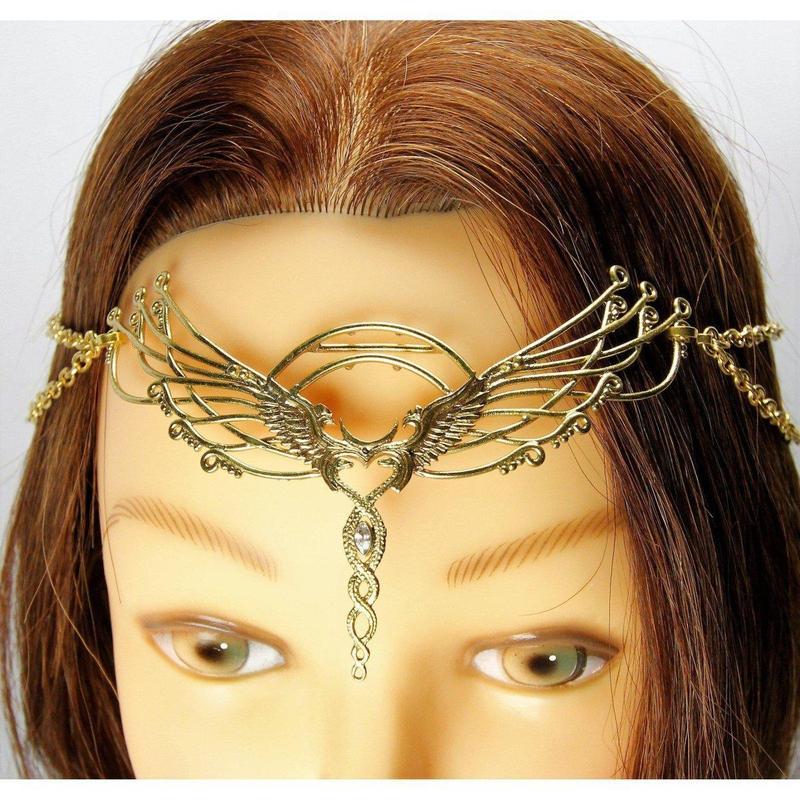 Unicorn Gold Tiara with Quartz-Nature's Treasures