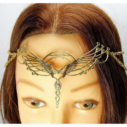 Unicorn Gold Tiara with Quartz-Nature's Treasures