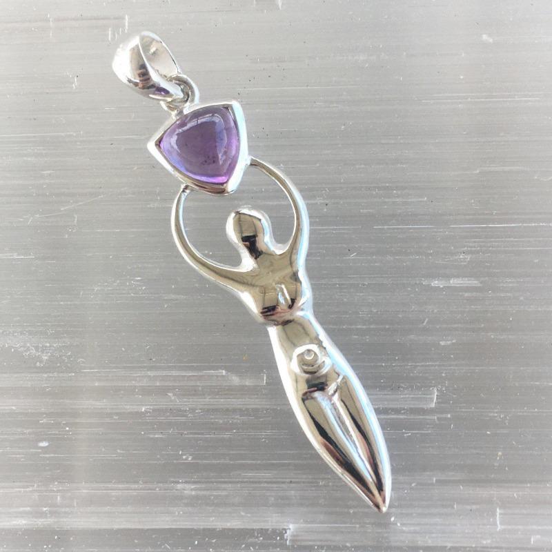 Unisex Goddess Gemstone Pendants || .925 Sterling Silver-Nature's Treasures