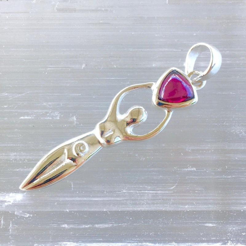 Unisex Goddess Gemstone Pendants || .925 Sterling Silver-Nature's Treasures