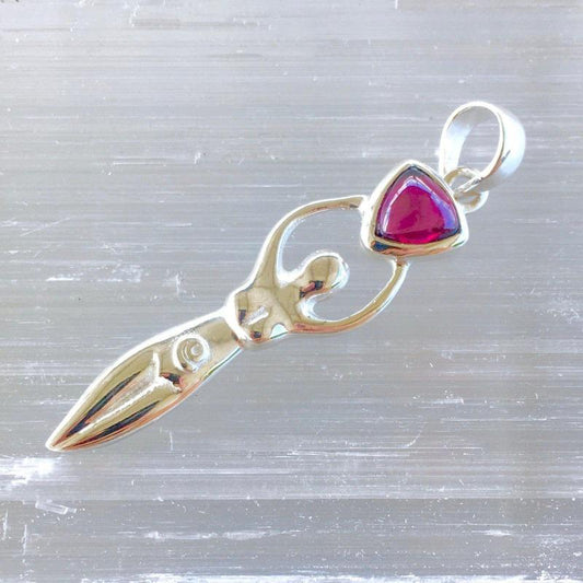 Unisex Goddess Gemstone Pendants || .925 Sterling Silver-Nature's Treasures
