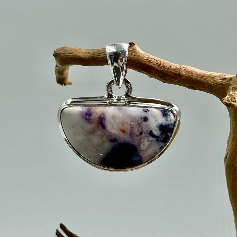 Violet Flame Opal Pendant || .925 Sterling Silver-Nature's Treasures