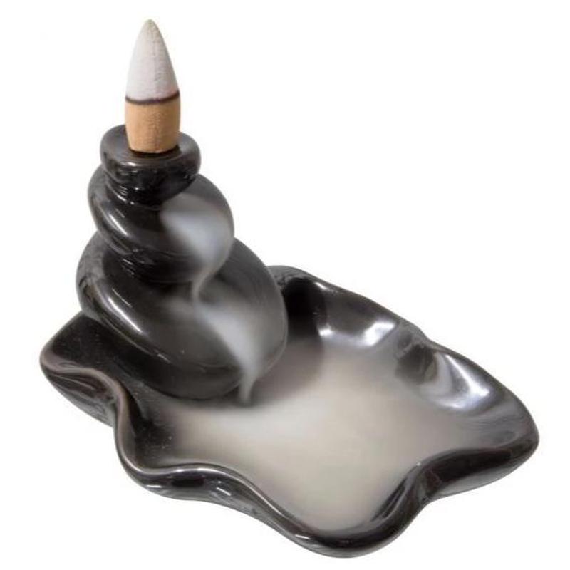 Water Lily Ceramic Backflow Incense Burner