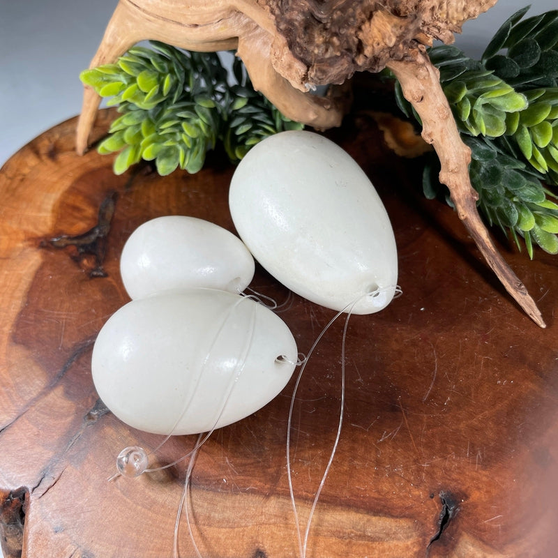 White Jade Yoni Egg Set-Nature's Treasures