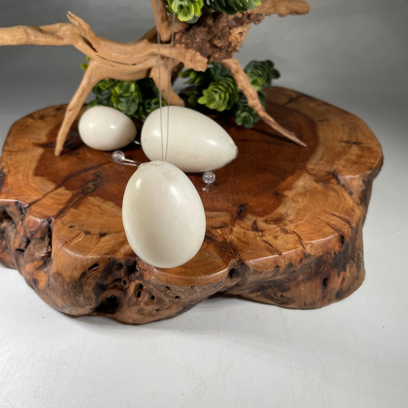 White Jade Yoni Egg Set-Nature's Treasures