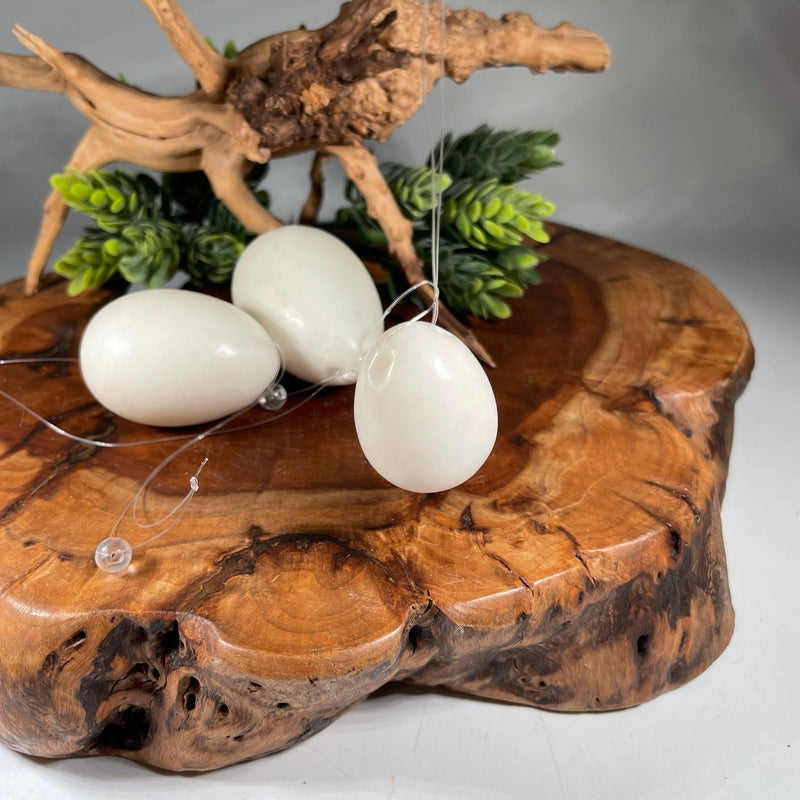 White Jade Yoni Egg Set-Nature's Treasures