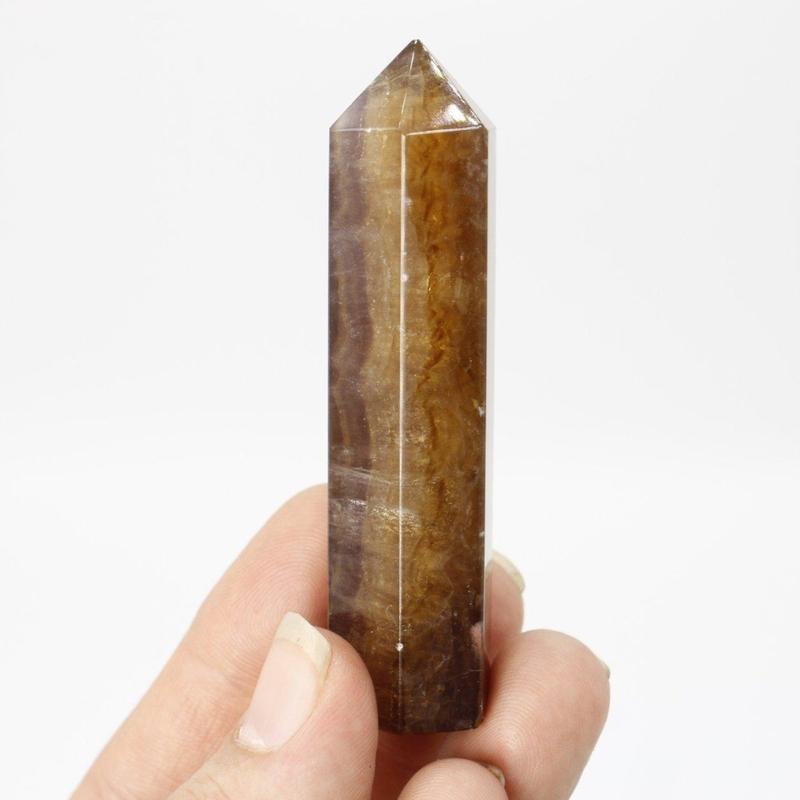 Yellow And Purple Fluorite Polished Tower Point || Large || Mental Clarity-Nature's Treasures