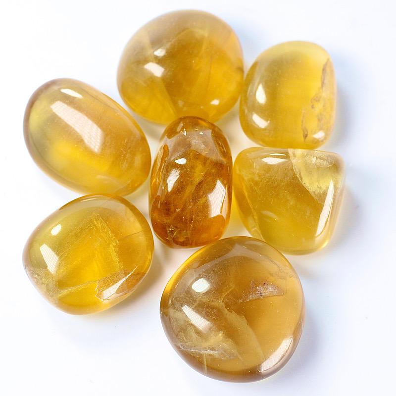 Yellow Fluorite Tumble Stone || Clearing Confusion-Nature's Treasures