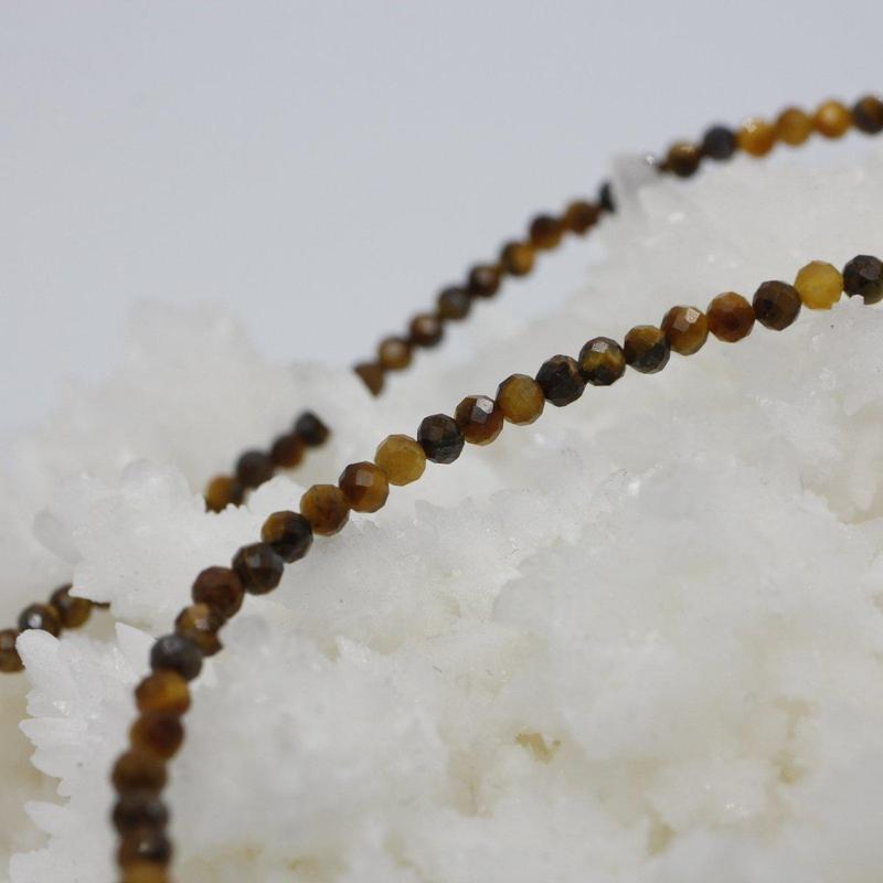 Yellow Tiger's Eye Dainty Faceted Necklace || .925 Sterling Silver-Nature's Treasures