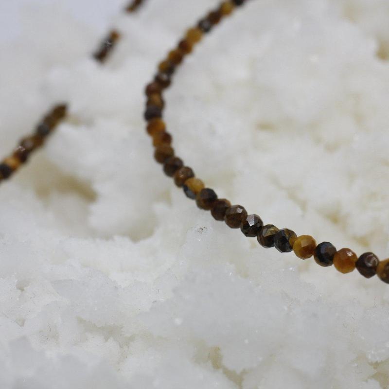 Yellow Tiger's Eye Dainty Faceted Necklace || .925 Sterling Silver-Nature's Treasures