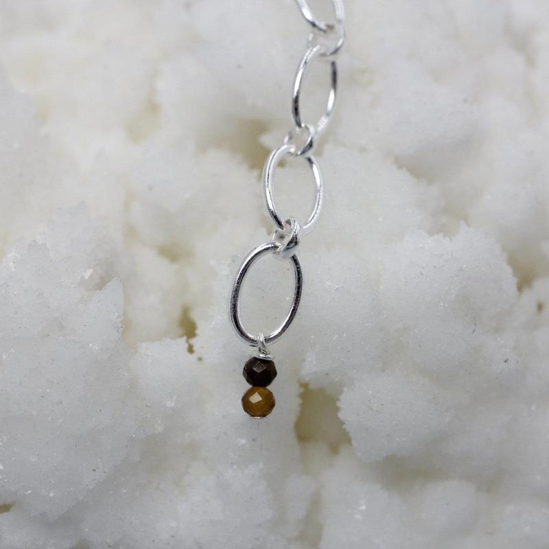 Yellow Tiger's Eye Dainty Faceted Necklace || .925 Sterling Silver-Nature's Treasures