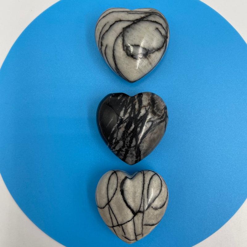 Zebra Jasper Hearts || Stress Relief || Egypt-Nature's Treasures